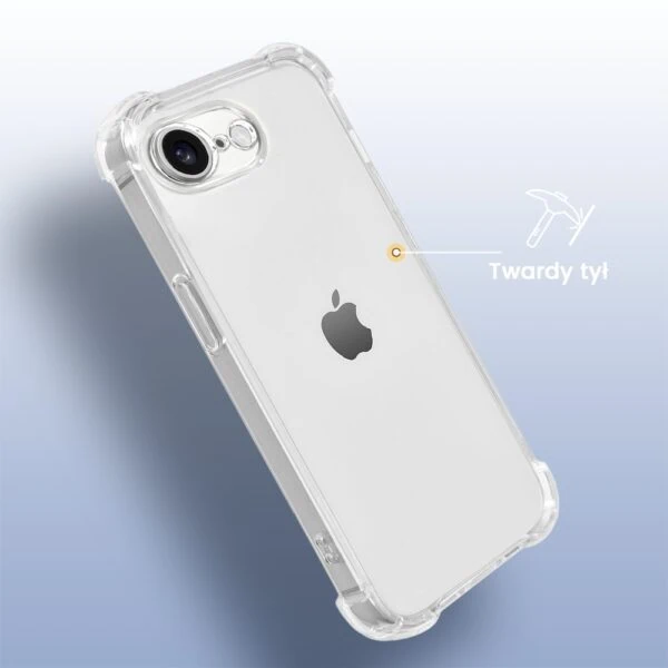 Etui do iPhone 16e pancerne, anti-shock ze wzmocnionymi krawędziami, przeźroczyste (1)