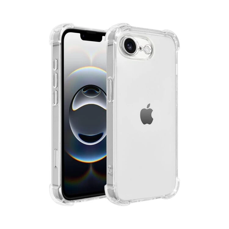 Etui do iPhone 16e pancerne, anti-shock ze wzmocnionymi krawędziami, przeźroczyste (5)