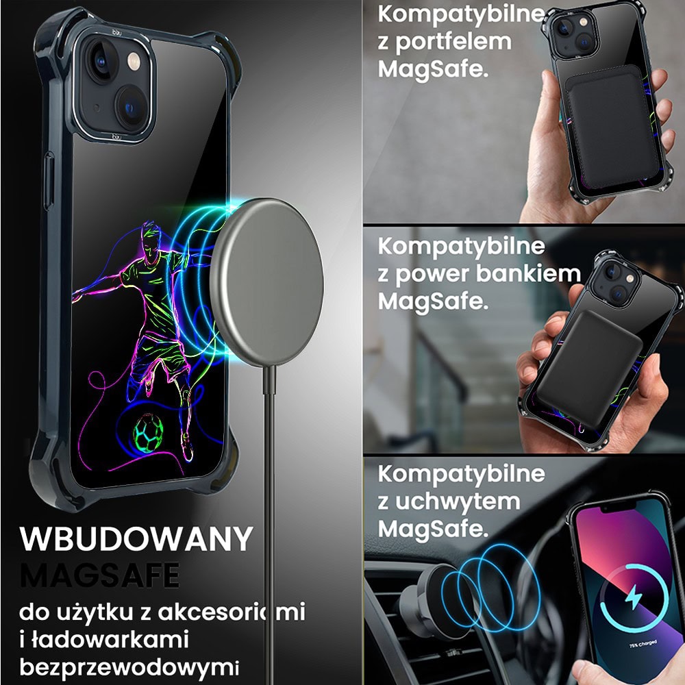Etui do iPhone 13, Ibizu DropGuard Ultra z MagSafe, #ElectroMove, Moc futball'u (8)