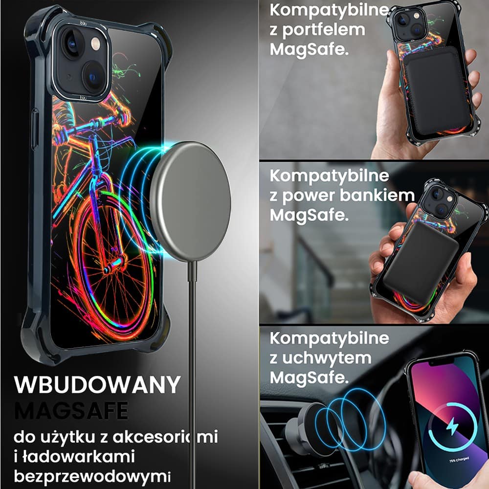 Etui do iPhone 13, Ibizu DropGuard Ultra z MagSafe, ElectroMove, Rowerowa wibracja (8)