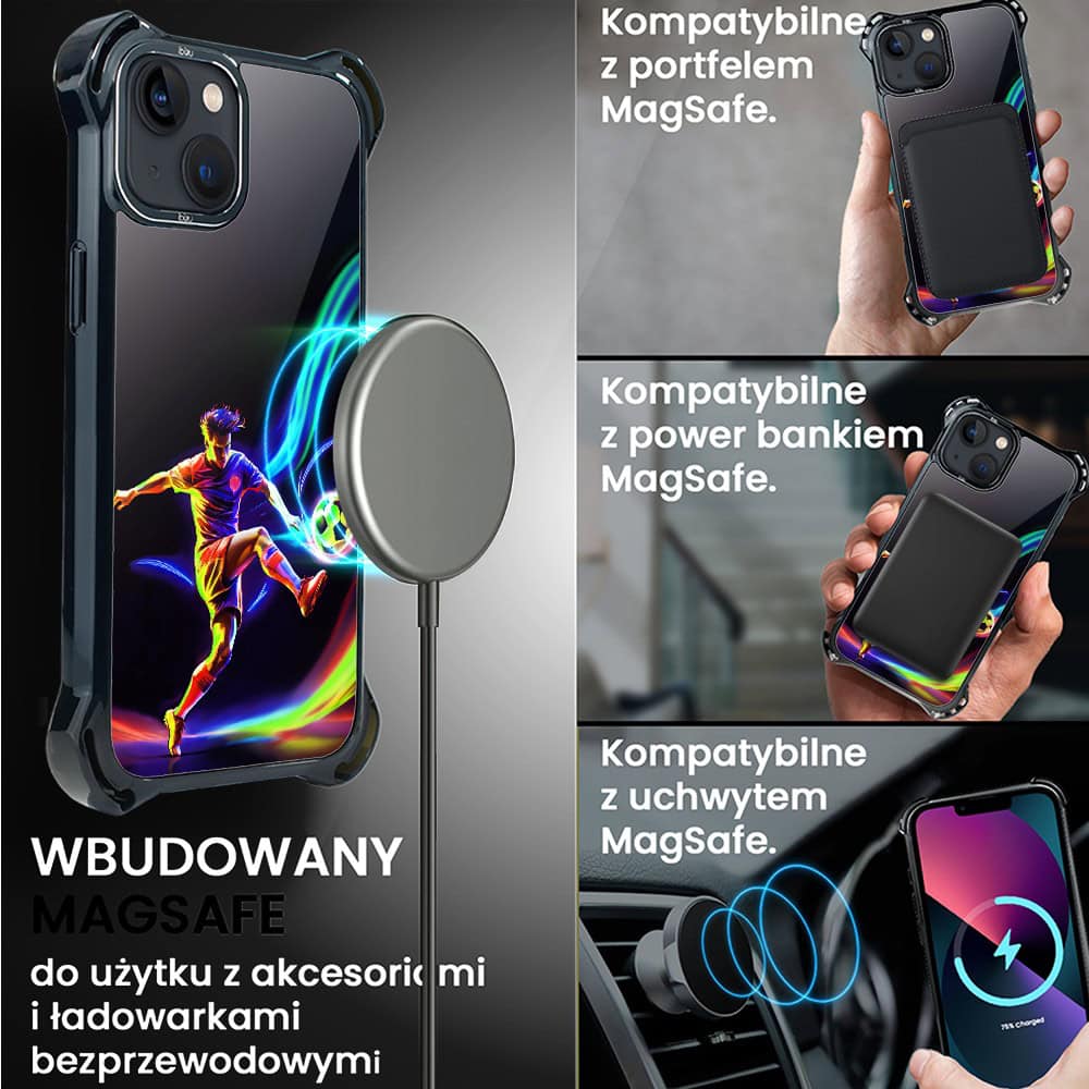 Etui do iPhone 13, Ibizu DropGuard Ultra z MagSafe, #ElectroMove, W rytmie piłki nożnej (3)