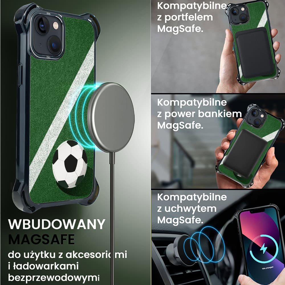 Etui do iPhone 13, Ibizu DropGuard Ultra z MagSafe, Move, Przy boisku (8)