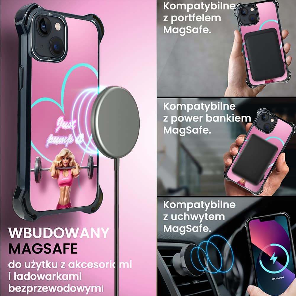 Etui do iPhone 13, Ibizu DropGuard Ultra z MagSafe, Move, Pump it love (8)