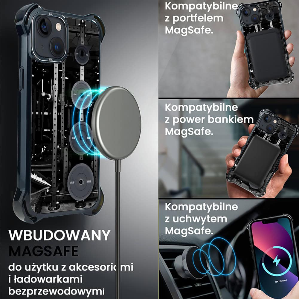 Etui do iPhone 13, Ibizu DropGuard Ultra z MagSafe, Move, Stacja Żelazo (8)