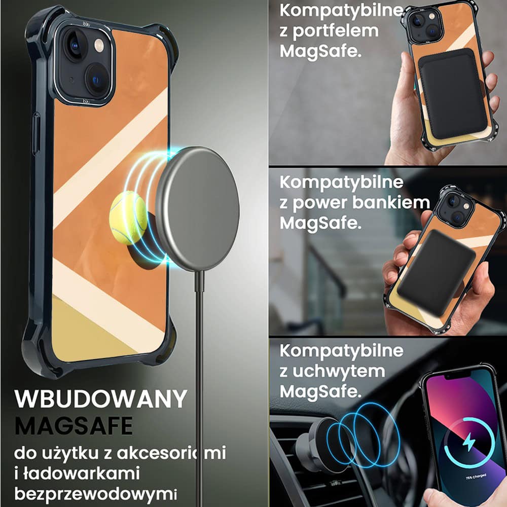 Etui do iPhone 13, Ibizu DropGuard Ultra z MagSafe, Move, Tenis (8)