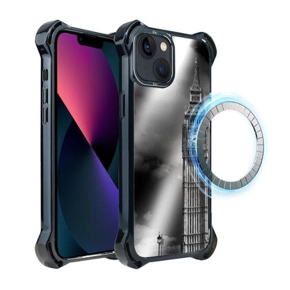 Etui do iPhone 13, Ibizu DropGuard Ultra z MagSafe, Noir City, Big Ben (3)