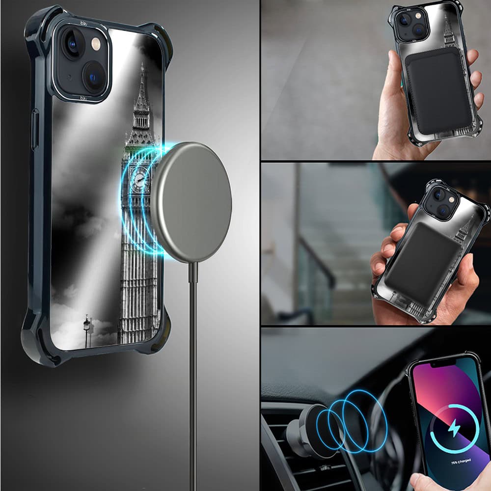 Etui do iPhone 13, Ibizu DropGuard Ultra z MagSafe, Noir City, Big Ben (8)