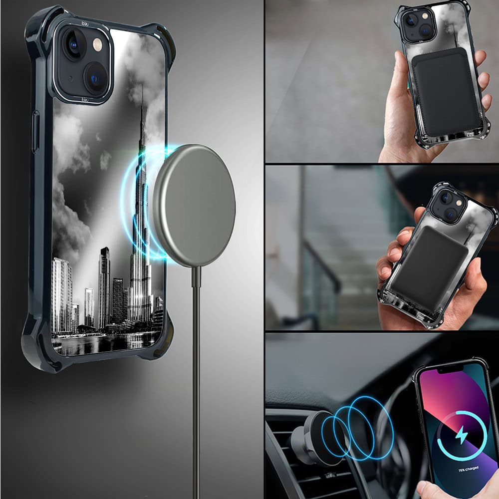 Etui do iPhone 13, Ibizu DropGuard Ultra z MagSafe, Noir City, Burj Khalif (8)