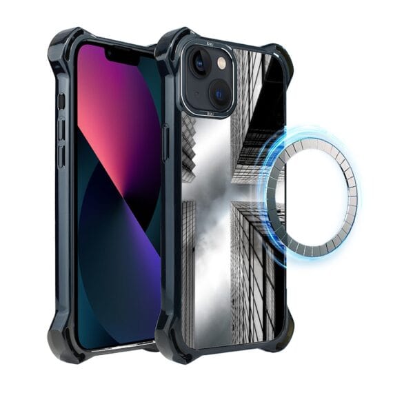 Etui do iPhone 13, Ibizu DropGuard Ultra z MagSafe, Noir City, Drapacze Chmur (8)