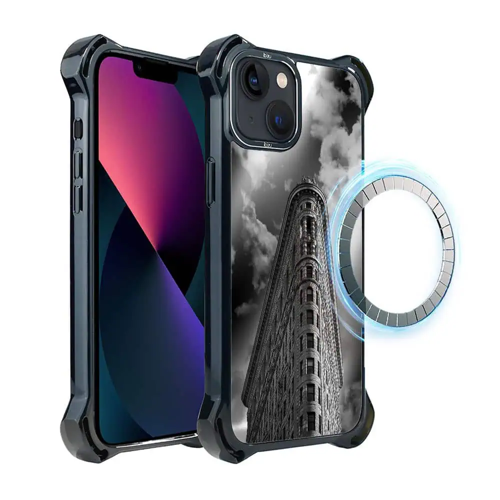 Etui do iPhone 13, Ibizu DropGuard Ultra z MagSafe, Noir City, Flatiron (3)