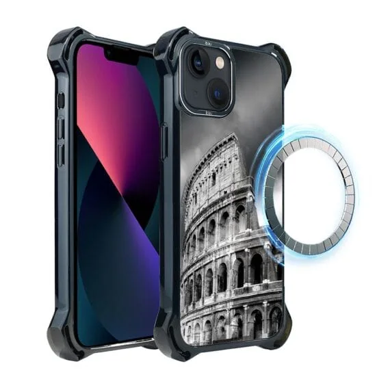 Etui do iPhone 13, Ibizu DropGuard Ultra z MagSafe, Noir City, Koloseum (3)