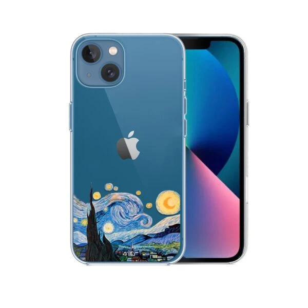 Etui do iPhone 13 Mini, obraz Van Gogh, przeźroczyste