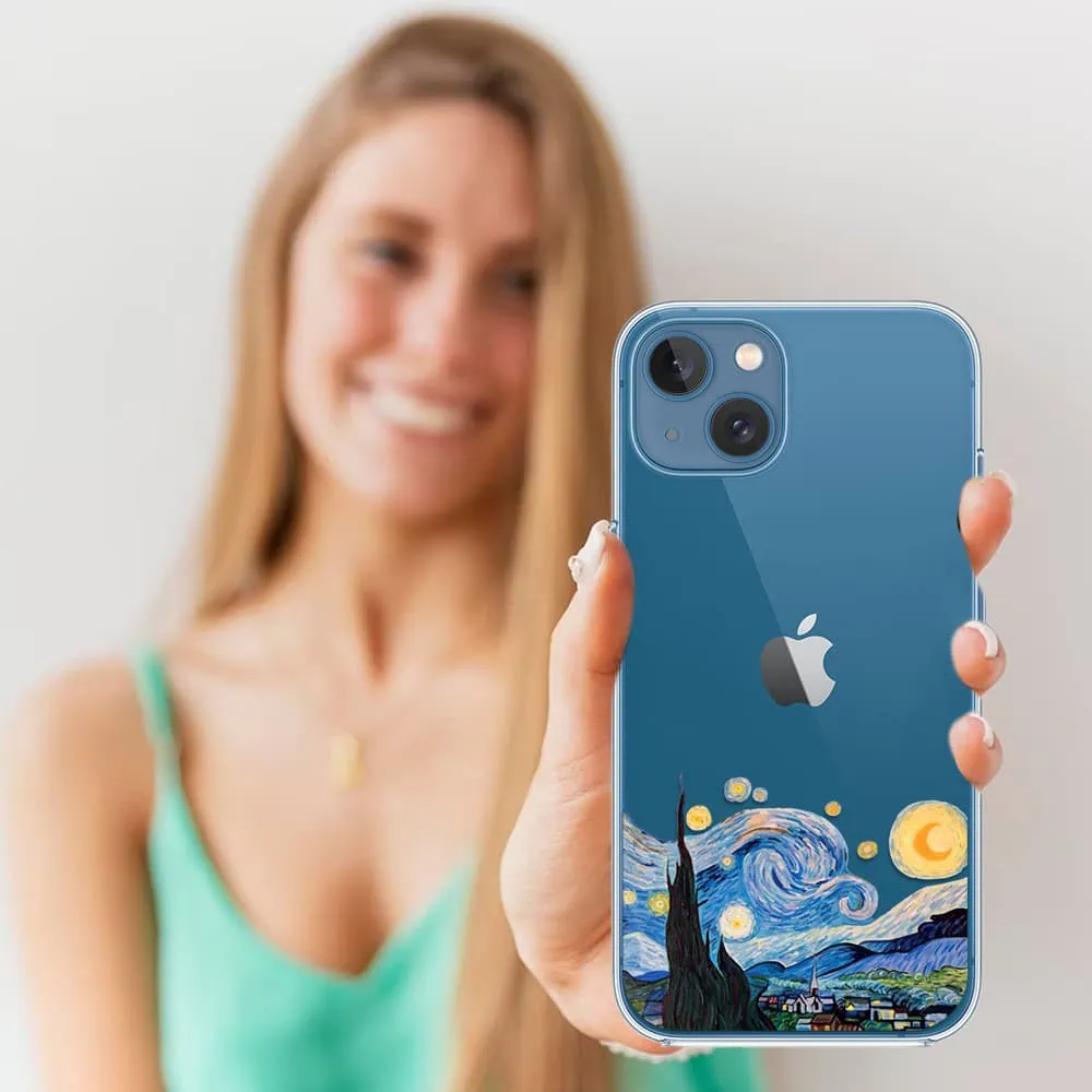 Etui do iPhone 13, obraz Van Gogh, przeźroczyste (4)