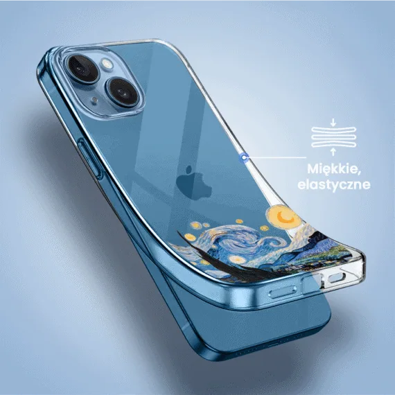 Etui do iPhone 13, obraz Van Gogh, przeźroczyste (5)