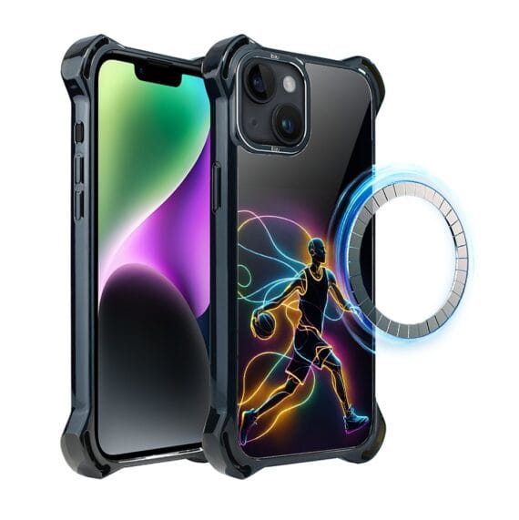 Etui do iPhone 14, Ibizu DropGuard Ultra z MagSafe, ElectroMove, Duch koszykówki (3)