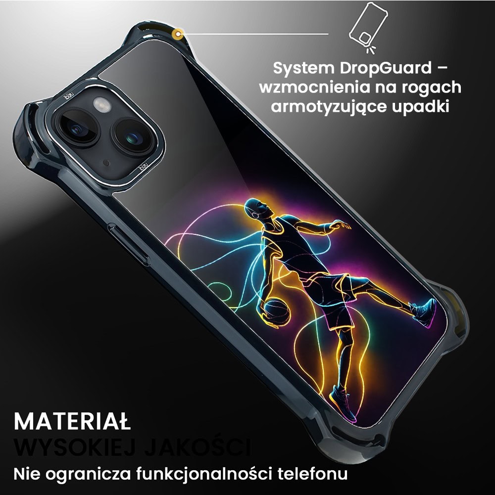Etui do iPhone 14, Ibizu DropGuard Ultra z MagSafe, ElectroMove, Duch koszykówki (7)