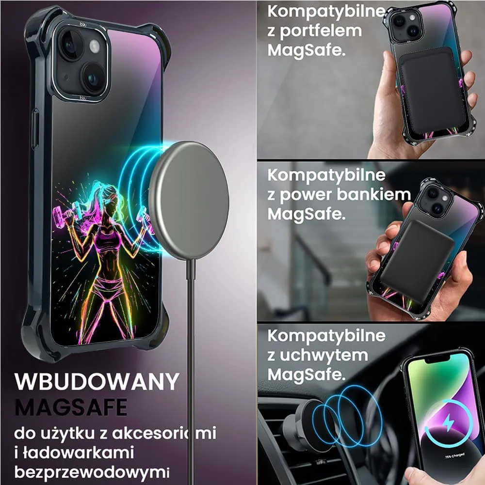Etui do iPhone 14, Ibizu DropGuard Ultra z MagSafe, ElectroMove, Wibracja fitness (8)