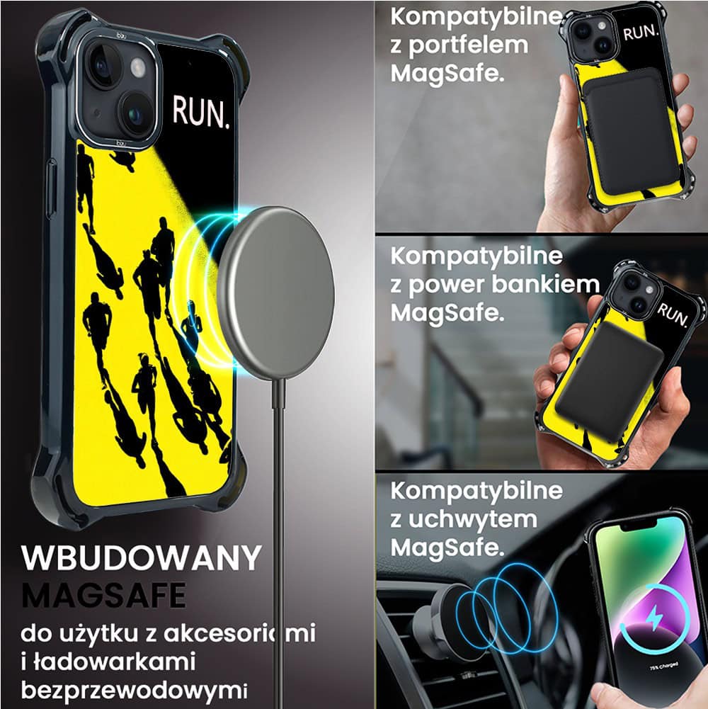 Etui do iPhone 14, Ibizu DropGuard Ultra z MagSafe, Move, Bieg Mistrzów (2)