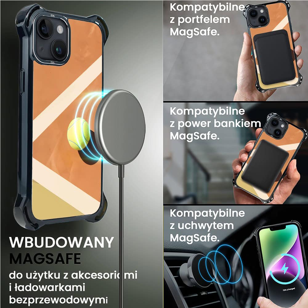 Etui do iPhone 14, Ibizu DropGuard Ultra z MagSafe, Move, Tenis (8)