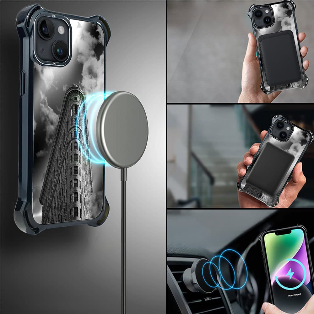 Etui do iPhone 14, Ibizu DropGuard Ultra z MagSafe, Noir City, Flatiron (8)