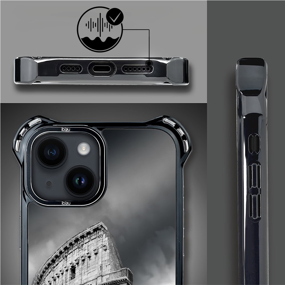 Etui do iPhone 14, Ibizu DropGuard Ultra z MagSafe, Noir City, Koloseum (1)