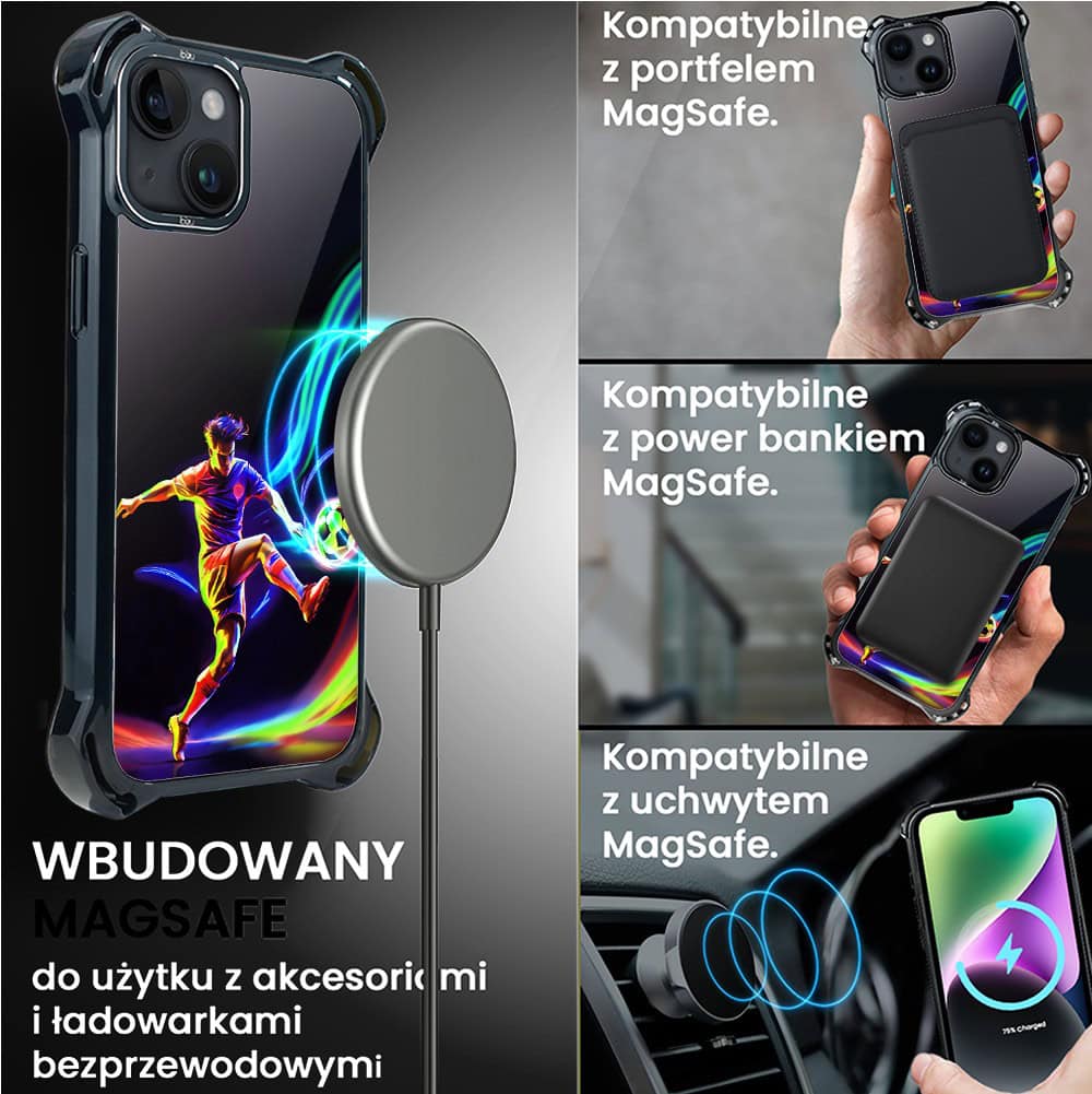Etui do iPhone 14 Plus, Ibizu DropGuard Ultra z MagSafe, #ElectroMove, W rytmie piłki nożnej (8)