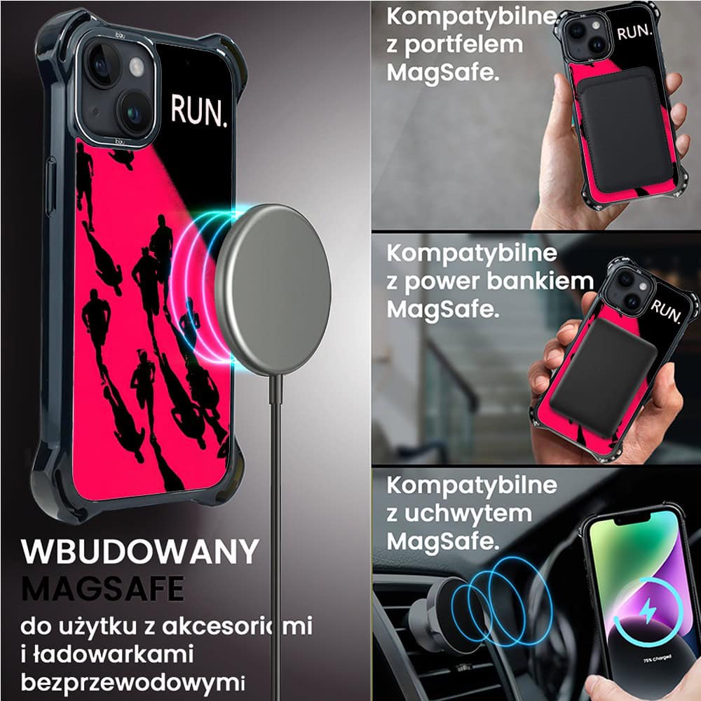 Etui do iPhone 14 Plus, Ibizu DropGuard Ultra z MagSafe, Move, Nocny maraton (8)