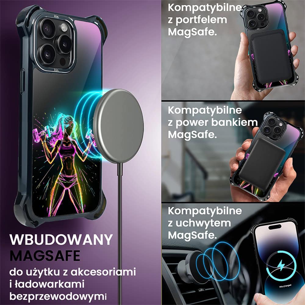 Etui do iPhone 14 Pro Max, Ibizu DropGuard Ultra z MagSafe, #ElectroMove, Wibracja fitness (2)