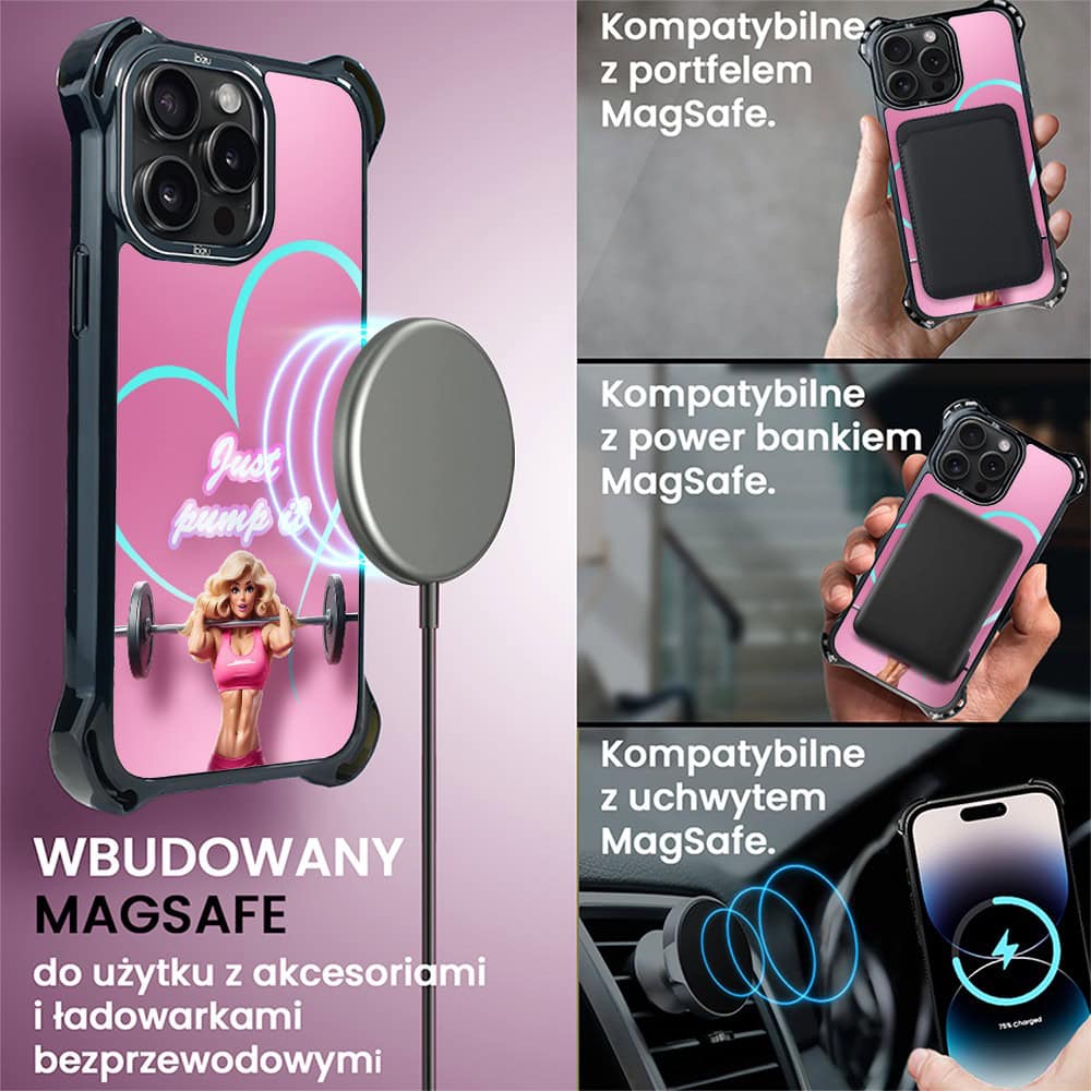 Etui do iPhone 14 Pro Max, Ibizu DropGuard Ultra z MagSafe, #Move, Pump it love (5)