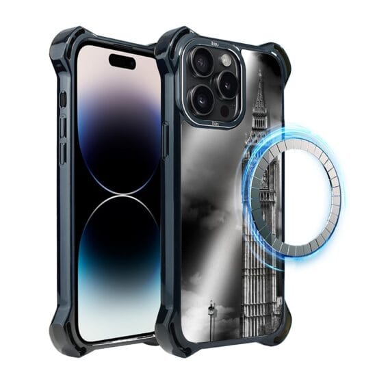 Etui do iPhone 14 Pro Max, Ibizu DropGuard Ultra z MagSafe, Noir City, Big Ben (7)