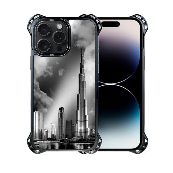 Etui do iPhone 14 Pro Max, Ibizu DropGuard Ultra z MagSafe, Noir City, Burj Khalifa (5)