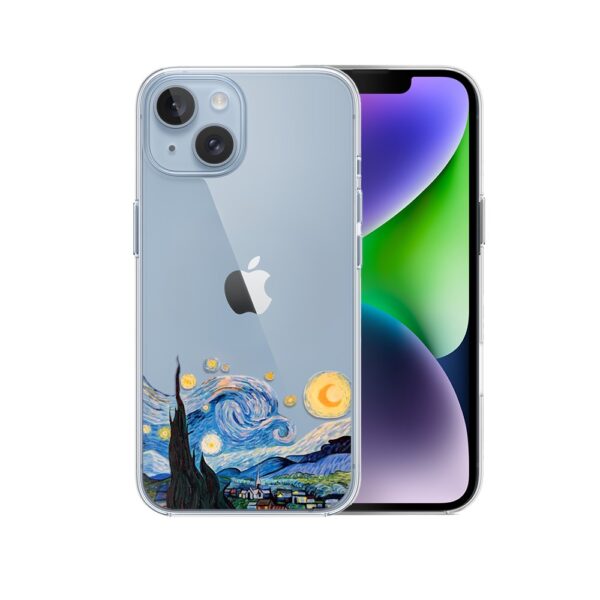 Etui do iPhone 14 Plus, obraz Van Gogh, przeźroczyste