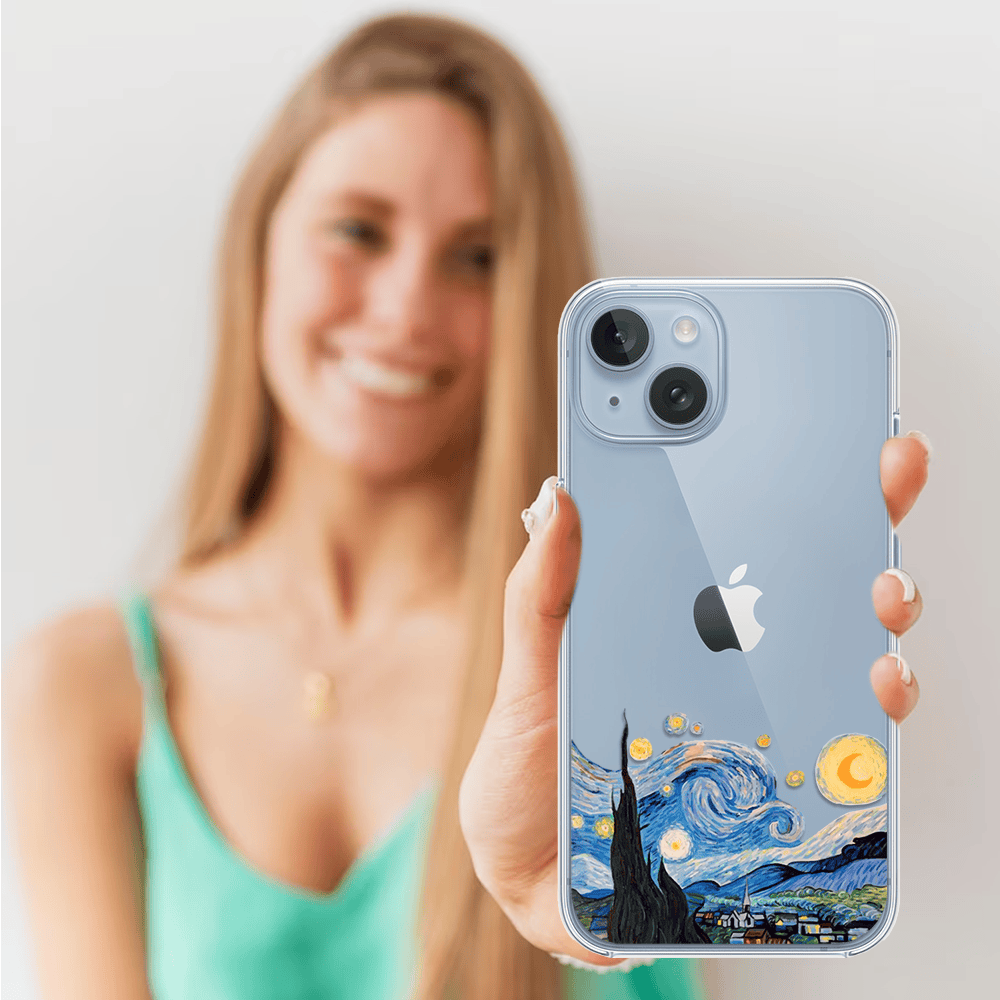 Etui do iPhone 14, obraz Van Gogh, przeźroczyste (4)