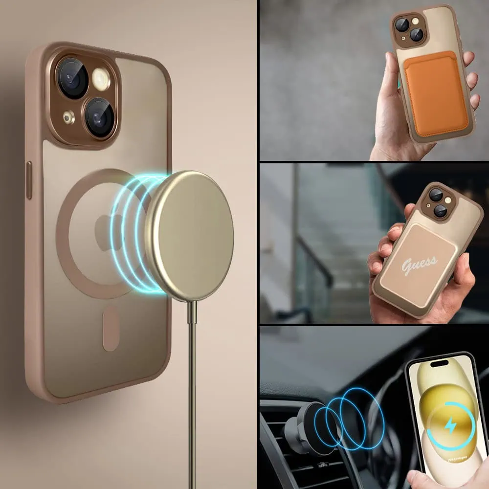 Etui do iPhone 15 Color Flush z Magsafe, z osłoną aparatu, pustynny brąz (2)