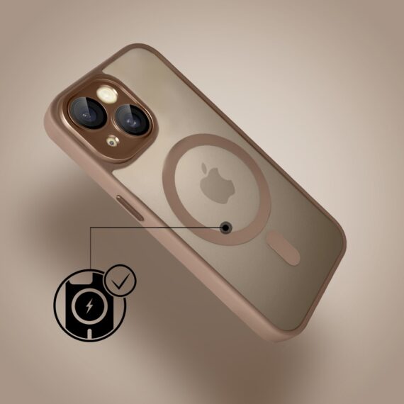 Etui do iPhone 15 Color Flush z Magsafe, z osłoną aparatu, pustynny brąz (3)