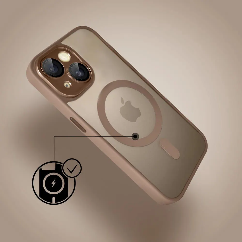 Etui do iPhone 15 Color Flush z Magsafe, z osłoną aparatu, pustynny brąz (3)