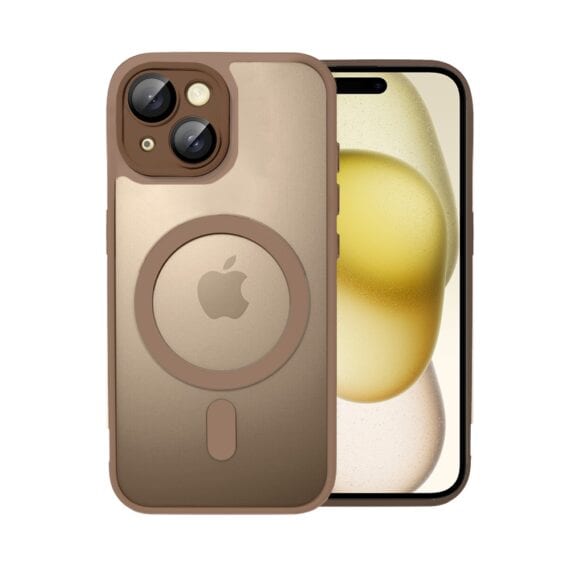 Etui do iPhone 15 Color Flush z Magsafe, z osłoną aparatu, pustynny brąz (7)