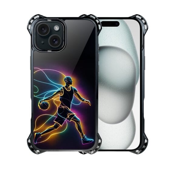 Etui do iPhone 15, Ibizu DropGuard Ultra z MagSafe, ElectroMove, Duch koszykówki (1)
