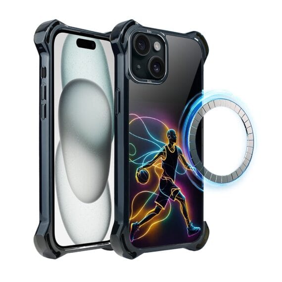 Etui do iPhone 15, Ibizu DropGuard Ultra z MagSafe, ElectroMove, Duch koszykówki (3)
