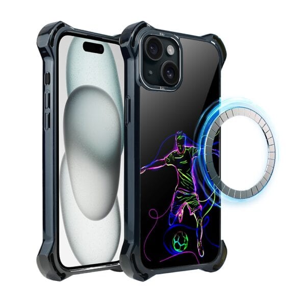Etui do iPhone 15 Plus IBIZU DropGuard Ultra z MagSafe, #ElectroMove, Moc football’u