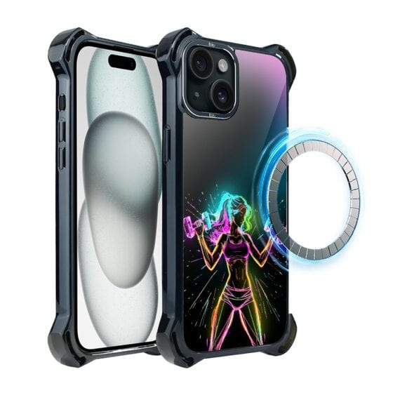 Etui do iPhone 15, Ibizu DropGuard Ultra z MagSafe, ElectroMove, Wibracja fitness (3)
