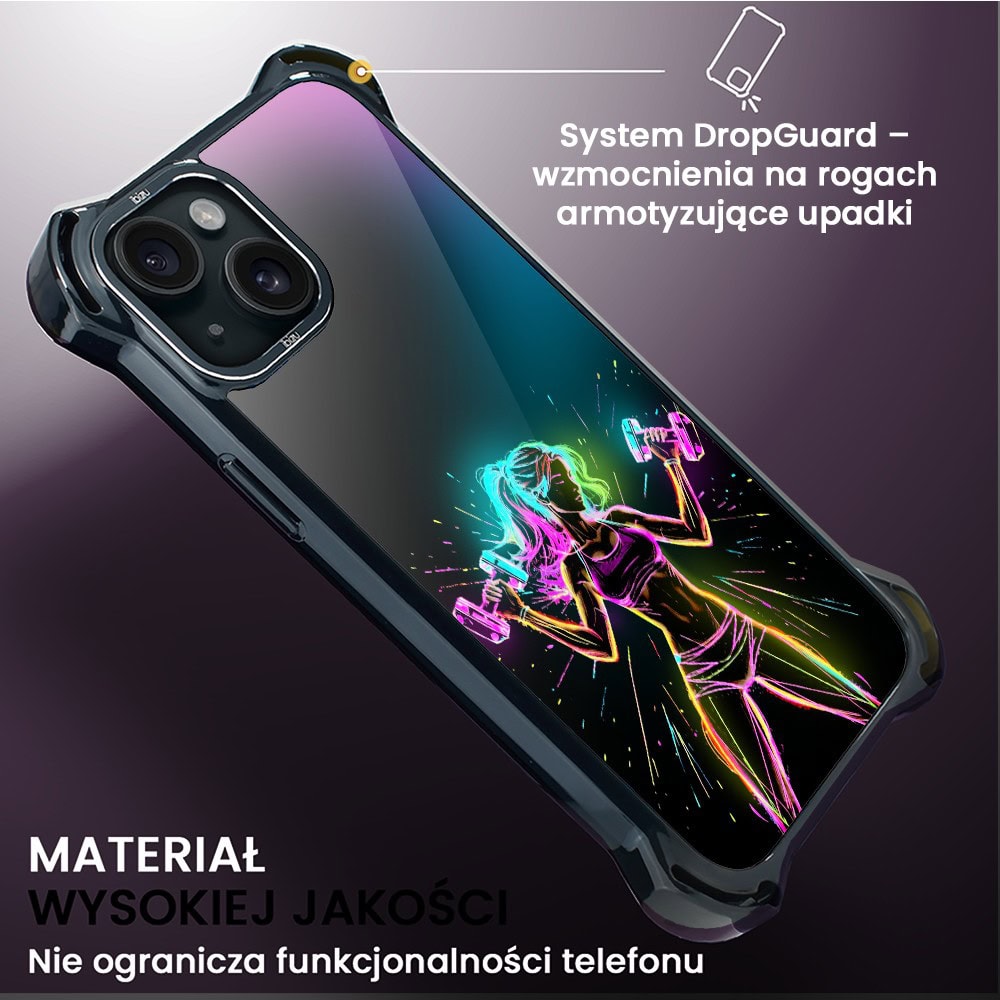 Etui do iPhone 15, Ibizu DropGuard Ultra z MagSafe, ElectroMove, Wibracja fitness (5)