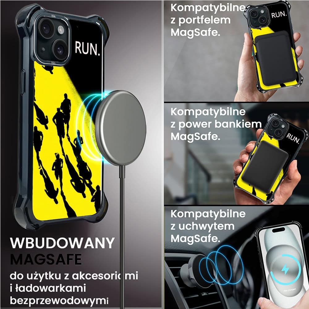 Etui do iPhone 15, Ibizu DropGuard Ultra z MagSafe, Move, Bieg Mistrzów (8)