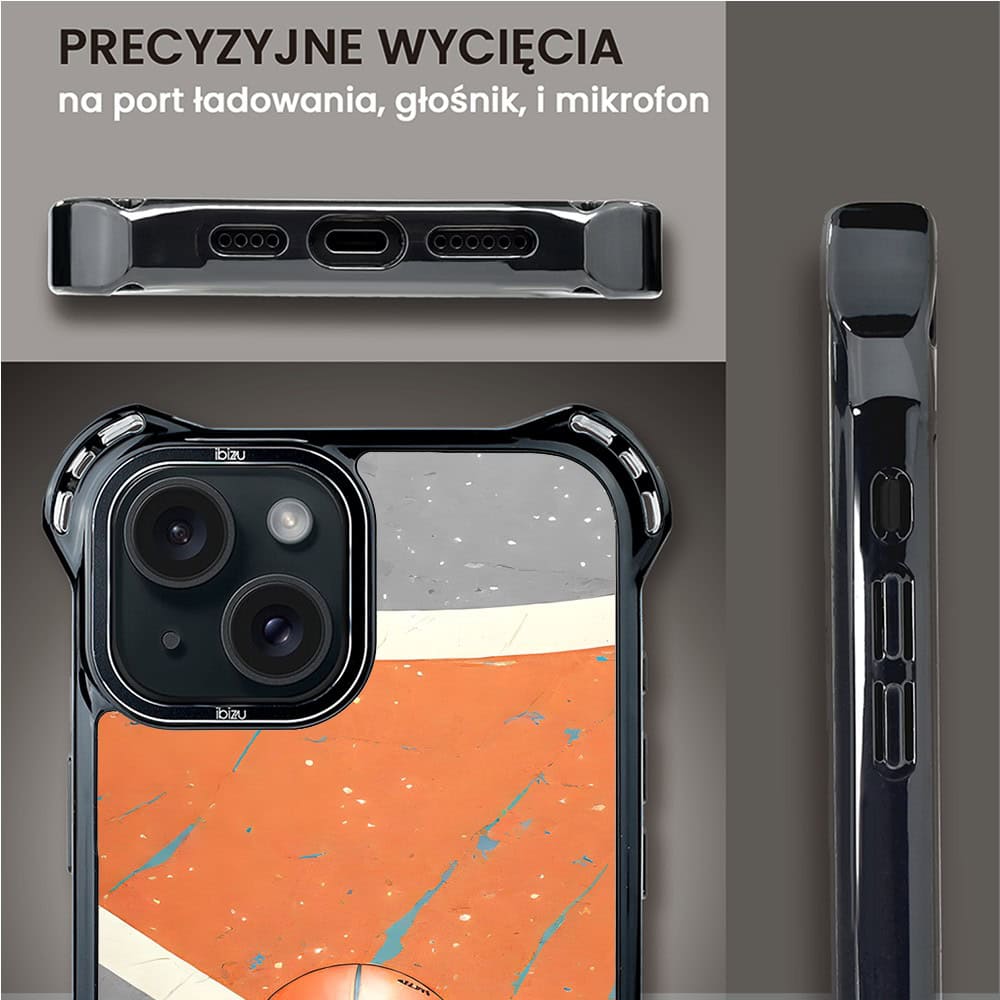 Etui do iPhone 15, Ibizu DropGuard Ultra z MagSafe, Move, Koszykówka (7)
