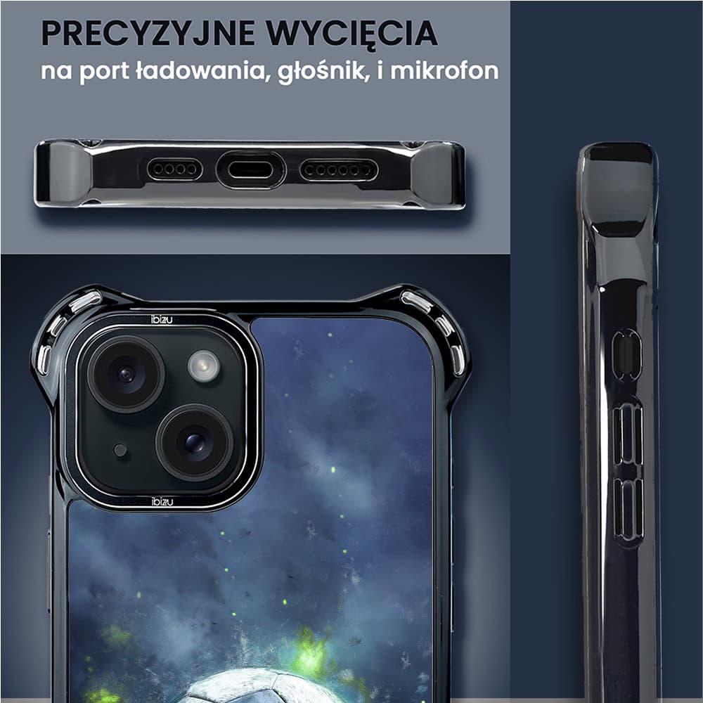 Etui do iPhone 15, Ibizu DropGuard Ultra z MagSafe, Move, Piłka nożna (7)