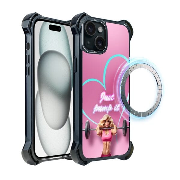 Etui do iPhone 15, Ibizu DropGuard Ultra z MagSafe, Move, Pump it love (3)
