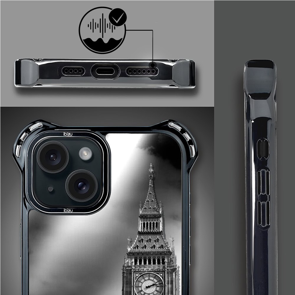 Etui do iPhone 15, Ibizu DropGuard Ultra z MagSafe, Noir City, Big Ben (7)