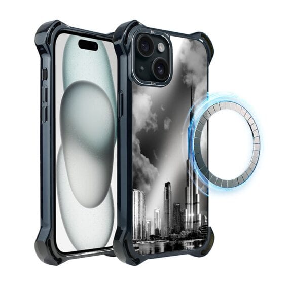 Etui do iPhone 15, Ibizu DropGuard Ultra z MagSafe, Noir City, Burj Khalifa (8)