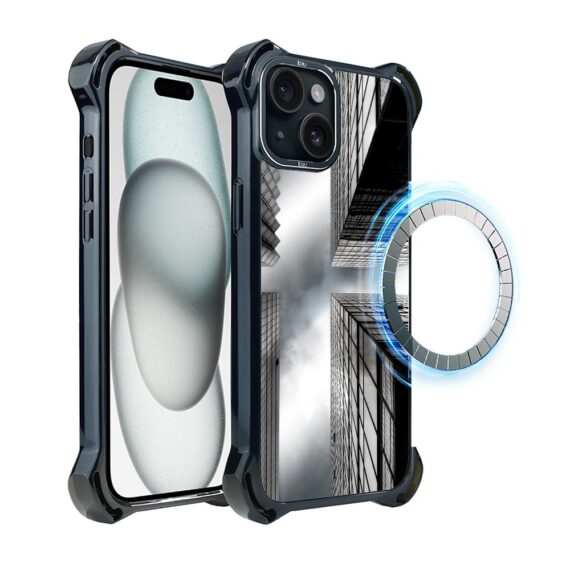 Etui do iPhone 15, Ibizu DropGuard Ultra z MagSafe, Noir City, Drapacze Chmur (8)