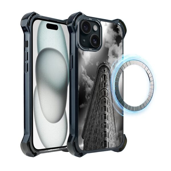 Etui do iPhone 15 Plus IBIZU DropGuard Ultra z MagSafe, Noir City, Flatiron